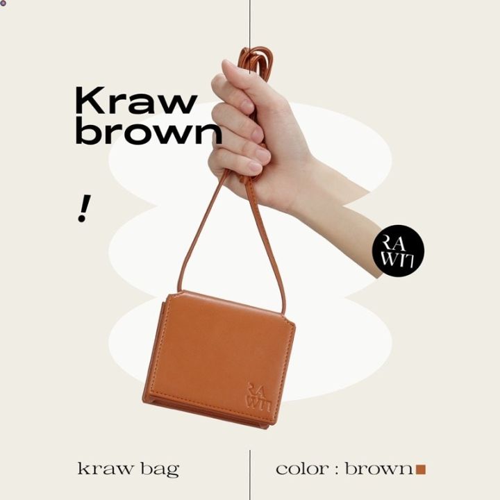 ลด-50-พร้อมส่ง-kraw-bag-pu-leather-ขายดี