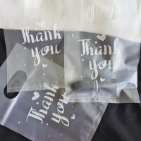 [HOT YAPJLIXCXWW 549] 100Pcs Mini Thank You ถุงของขวัญพลาสติกงานแต่งงาน Candy Bags Shopping Carrier Bags