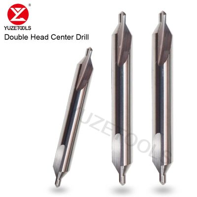 YUZETOOLS CNC Carbide Spot Center Drill Bits Set 60 °-Degree Angle Center Drill Bits ชุดเครื่องมือ Countersink สําหรับงานโลหะกลึง