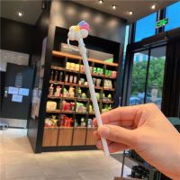 Suitable for Starbucks Straw Cup Glass Straw Dustproof Cover Dustproof Plug Creative Orchid Flower Straw Protection Cover