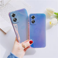 2023เคสโทรศัพท์โปร่งใสอินเทรนด์ A78 OPPO Reno 8T 4G 5G ปลอกโทรศัพท์มือถือสีม่วงไล่ระดับสีหลากสีสำหรับ Oppo A78 5G เคสซิลิโคนนิ่มกันกระแทก OPPOA78 RENO8T 5G