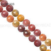 DIY Jewelry Beads in Bulk Supplies Wholesale Faceted Genuine Picasso Jasper Stone 4 6 8 10 12mm Undyed Spacer Beads