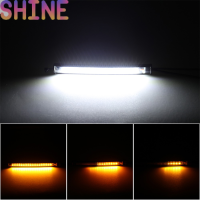 Shine LED รถจักรยานยนต์ไฟเลี้ยวและ DRL Moto Flasher Ring Fork Strip Lamp