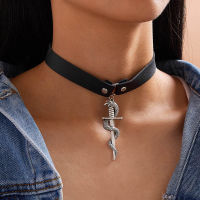 Modyle 2020 Silver color Snake Sword Choker Necklaces For Women Trendy Necklace Pendants Top Quantity Necklace Jewelry Fashion Chain Necklaces