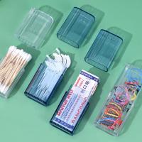 1Pc Portable Travel Transparent Storage Toothpick Cotton Swab Band-aid Mini Organizer Classification Finishing Container