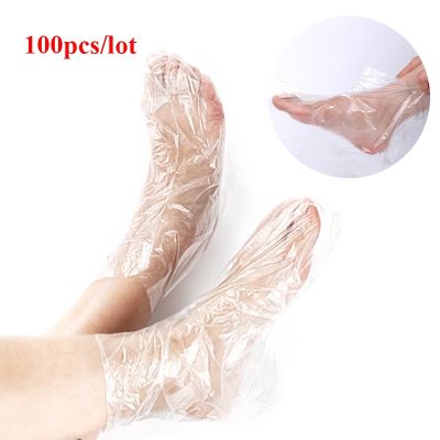 【cw】 100PCS Transprent Disposable Foot Detox Covers Pedicure Prevent Infection Remove Chapped Tools ！