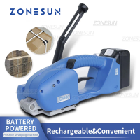 ZONESUN ZS-PSJDH16เครื่องรัดกึ่งอัตโนมัติ,กล่องพาเลทด้วยมือถือแบบพกพาแผ่นบรรจุสัตว์เลี้ยง PP แบตเตอรี่ลิเธียม