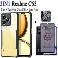 3ใน1) Realme C53ป้องกันการสอดแนมชนิดเคลือบเพื่อความอ่อนโยนด้านความเป็นส่วนตัวกระจกนิรภัยสำหรับ Realme C55 C30 C30s C33 C35 C21Y C20เคสโทรศัพท์กันกระแทก C11