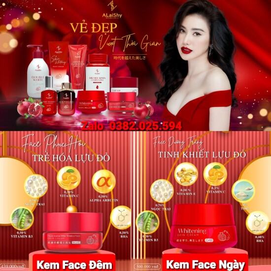Kem ngày và đêm alaishy vitamin c  mẫu mới 2021  kem face dưỡng trắng tinh - ảnh sản phẩm 1