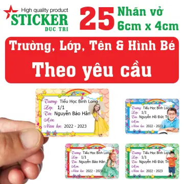 Top 100 mẫu sticker nhãn vở cute dễ thương chất ngầu file PNG Vector