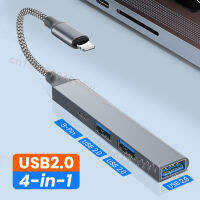 4 In 1 USB2.0 Docking Station สำหรับ 14 13 Pro 8-Pin To USB 2.0 Lighting OTG Adapter พร้อมฮับจ่ายไฟสำหรับ