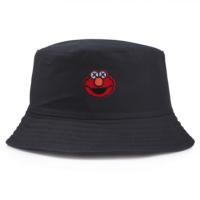 ■❁✿ topi Unisex Bucket Hat New Sesame Street Pattern Double Sided Fisherman Hat Casual All-match Basin Hat