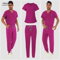 Surgical Uniforms Women Wear Scrub Suits Hospital Doctor Working Uniform Mens Scrubs Set Medical Tops Pants Medical accessories