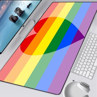 Mouse Pad Gamer Computer Desk Mats keyboard pad Gay Lesbian Lgbt Rainbow Pride Laptop Office Anti-slip Soft Desktop Mouse Pad Basic Keyboards