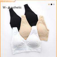 W-AESTHETIC ฟิตเนสยิม ระบายอากาศได้ ไร้สาย กับแพด สปอร์ตบรา เสื้อกั๊กดันขึ้น ชุดกีฬาโยคะ ชุดชั้นในกันกระแทก