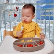 Khay Ăn Dặm Silicone Food Tray Cao Cấp Chính Hãng Bluemama Hàn Quốc