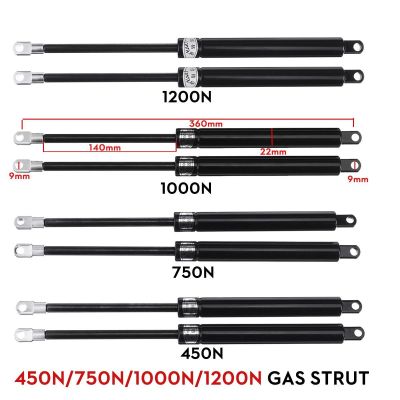 2pcs 450N / 750N / 1000N / 1200N 36cm Gas Struts Bonnet Hood Tailgate Shock Lift Strut Support Storage Bed Gas Spring Car Bus RV  Power Points  Switch