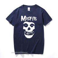 ใหม่ผู้ชายฮิปฮอปพังก์กะโหลก Misfits ยี่ห้อผ้าฝ้ายแขนสั้นเสื้อยืดออกแบบเย็นชายฤดูร้อนท็อปส์ซูพื้นฐาน