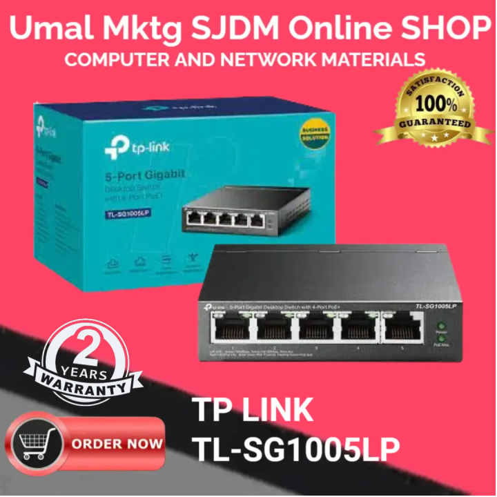 tplink TLSF1005LP 5Port 10/100Mbps Desktop Switch with 4Port PoE