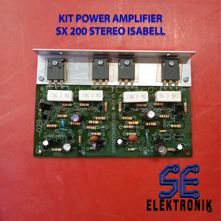 Kit Power Amplifier SX 200 Stereo Pakai TIP 3055 dan 2955 Isabell
