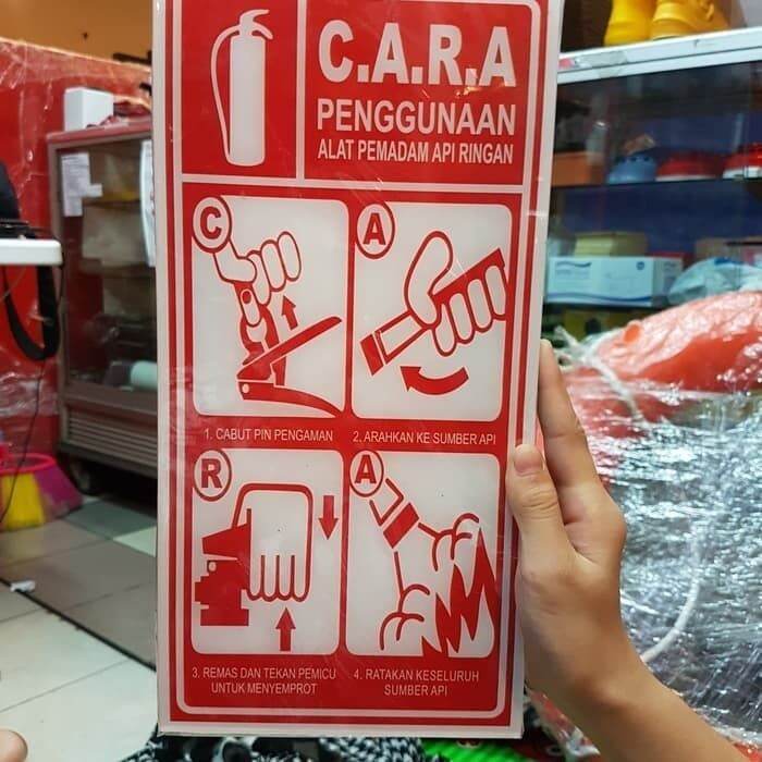 SIGN LABEL STICKER CARA PENGGUNAAN APAR ALAT PEMADAM API RINGAN ...