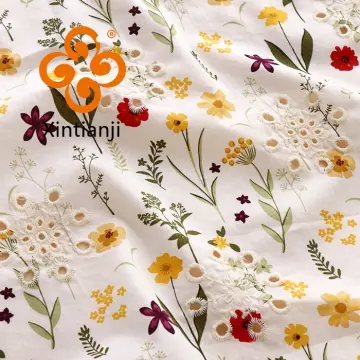 Cotton embroidery outlet fabric online