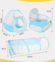 เตนท์ของเล่นหยดน้ำฝนสำหรับเด็ก3อิน1บ้านของเล่นระบายอากาศสำหรับทารกเต็นท์เด็กพับได้อุโมงค์สำหรับเด็กคลานสระน้ำลูกบอล