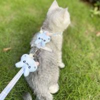 ต้นฉบับ Cat leash can be adjusted to prevent breaking free and go out special work vest-style cute rabbit pet dog leash dog chain