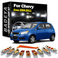 BADEYA 11 ชิ้น Canbus LED ชุดตกแต่งภายในสำหรับ Chevrolet Chevy Aveo 2004-2008 2009 2010 2011 โคมไฟรถยนต์หลอดไฟ Led รถไม่มีข้อผิดพลาด-gcbfxbfgfznfxnn