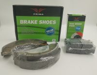 SET ชุดผ้าเบรค หน้า-ดรัมเบรคหลัง Disc Brake Pads&amp;Brake Shoes SUZUKI Swift 1.5 GL/GA, 1.2 GA/GL/GLX ปี 2010-2017 PRIMA