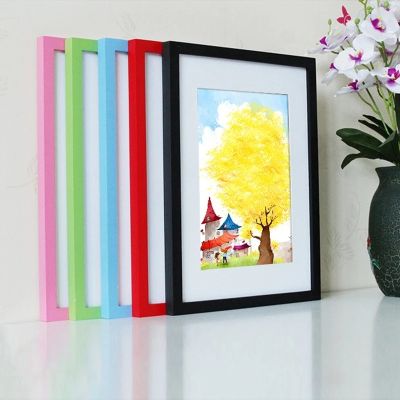 【CW】 Photo Frame Wall for Canvas Painting Pink Color Mounting
