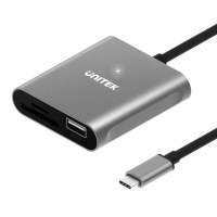 UNITEK 3-In-1เครื่องอ่านการ์ด Type C 3.1ไปยัง SD Micro การ์ดเอสดีทีเอฟ USB อะแดปเตอร์หน่วยความจำฮับ2.0สำหรับพีซีโทรศัพท์มือถือแล็ปท็อปอุปกรณ์เสริมเครื่องอ่านการ์ด