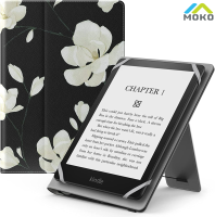 MoKo Universal Case สำหรับ6 ",6.8",7 "Kindle EReaders Fire Tablet - Kindle/Kobo/Voyaga/Lenovo/Sony Kindle E-Book แท็บเล็ต,น้ำหนักเบา PU หนัง Folio Shell Cover Case,พร้อมสายคล้องมือ/ขาตั้ง