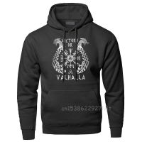 [Qinqin clothing]Odin Vikings Hoodies เสื้อผู้ชาย Scandinavian Runes Hooded Sweatshirt บุตรของไวกิ้ง Harajuku Hooded Pullover Valhalla