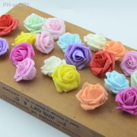 30pcs 4cm Cheap Mini Artificial Foam Rose Flower Heads For Wedding Home Decoration Party Wreath Craft Supplies Fake PE Flowers