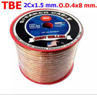 TBE สายลำโพง O.D.4 x 8 mm.100เมตร รุ่น UN-S2 - สีแดง  BEST AUDIO