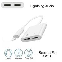 2 in 1 Audio Adapter For iPhone 7 8 Plus X For Lightning Charger Music Headphone Converter Splitter Support For iOS 11