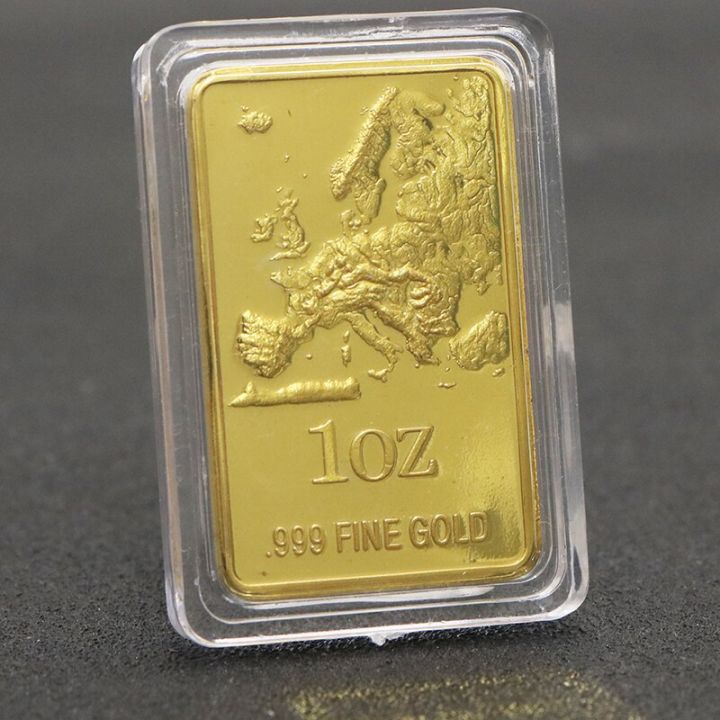 คอลเลคชั่นของขวัญเหรียญที่ระลึกทองคำแท่งทองแบบละเอียดอุปกรณ์ตกแต่งบ้านโฮมเดโคแผนที่ยุโรป-lyb3816ธนาคาร