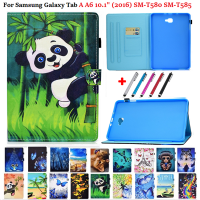 Casing Tablet สำหรับ Samsung Galaxy Tab A 10.1เคส2016 SM-T580 T585หนัง PU เป็นแบบตั้ง Galaxy Tab A Samsung Funda ซัมซุงกาแล็กซี่ฝาครอบแบบ10 1 2016 tcubjb