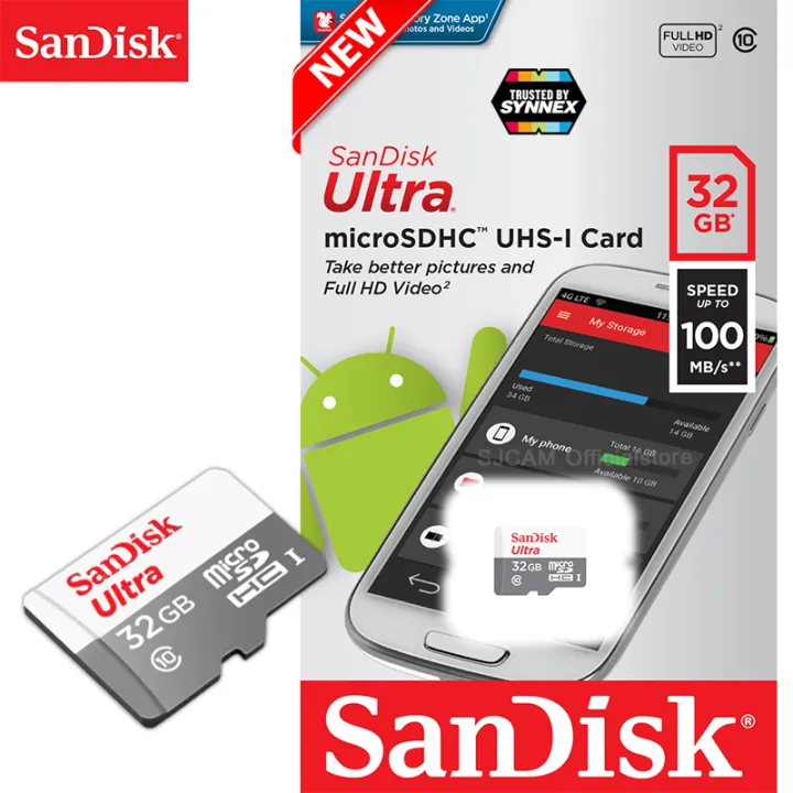 Sandisk microSDHC Card Ultra 100MB/S ความจุ 32GB Class10 (SDSQUNR032G