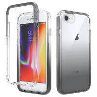 iPhone SE 2020 / iPhone 8 / iPhone 7 Case, RUILEAN Transparent 2-in-1 Gradient Shockproof Case for iPhone SE 2020 / iPhone 8 / iPhone 7