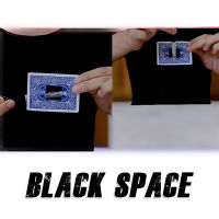 Black Space Magic Tricks ปากกา Thru Poker Deck นักมายากล Close Up Illusions Gimmicks Mentalism Props Hole หายไปจาก Card Magia