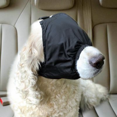 Anti Car Sickness Muzzle Blindfold Dog Calming Anxiety Relief Eye Shading Cover