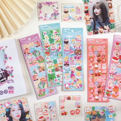 【LZ】 MOHAMM 1 Sheet Shining Kawaii Cat Stickers for Photo Cards DIY Crafts Scrapbooking Journal Planners Material Supplies