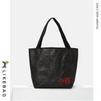 Likebag กระเป๋า Tas Jinjing Kanvas สะพายไหล่ปักลายสไตล์อินเทรนด์ดีไซน์แห่งชาติ Tyvek กระเป๋าผ้าใบกันน้ำเนื้อผ้า?