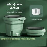 Máy Giặt Đồ Mini Gấp Gọn Di Động Vắt Khô Khử Khuẩn Bằng công nghệ Blue Ag