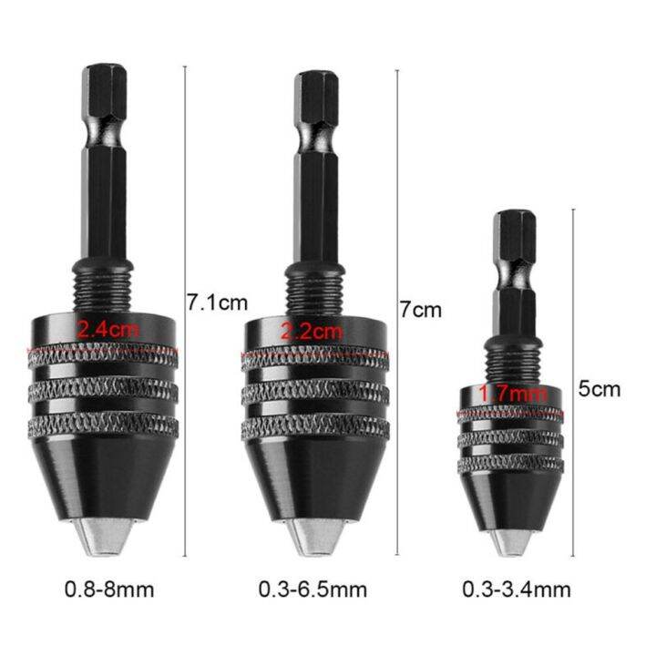 mini-keyless-drill-chuck-adapter-drill-bit-screwdriver-impact-driver-mini-chuck-fixture-1-4-quot-hex-shank-quick-change-converter