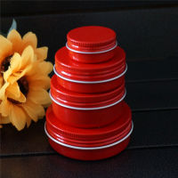 15305060g empty red round small aluminum box metal tin cans DIY cream refillable jar tea Aluminum Pot empty red containers