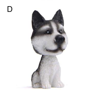 Mini 3D Car Dashboard Toys Car Ornament Nodding Dog Accessory Bobblehead Auto Shaking Puppy Head Interior Decoration Gift Huskie X1Y0