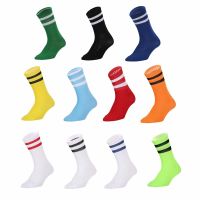 【hot】▤✾☍  Football Training Soccer Socks boys children girl breathable stretch striped basketball Cycling sock